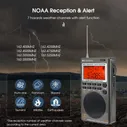 Retekess TR110 FM/MW/SW/LSB/AIR/CB/VHF/UHF Portable Full Band Digital Radio with Alerts NOAA